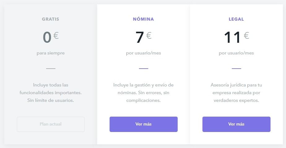precios factorial rrhh software de gestión